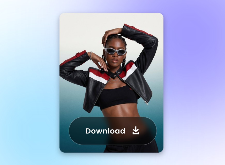 Step 3 download the AI generated virtual model with your product