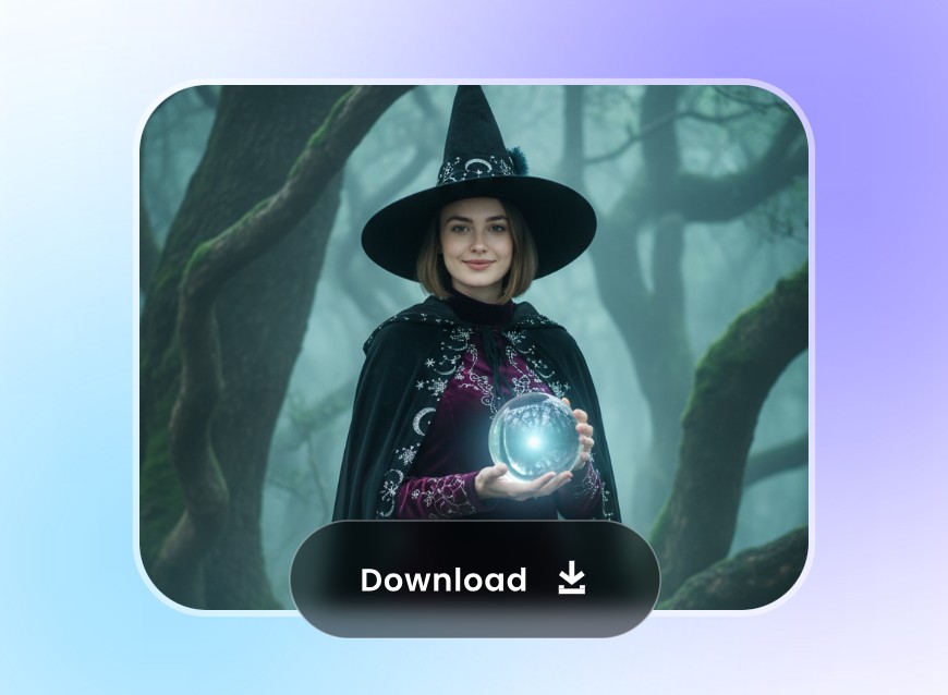 Schritt 3 Hexenbild herunterladen und teilen