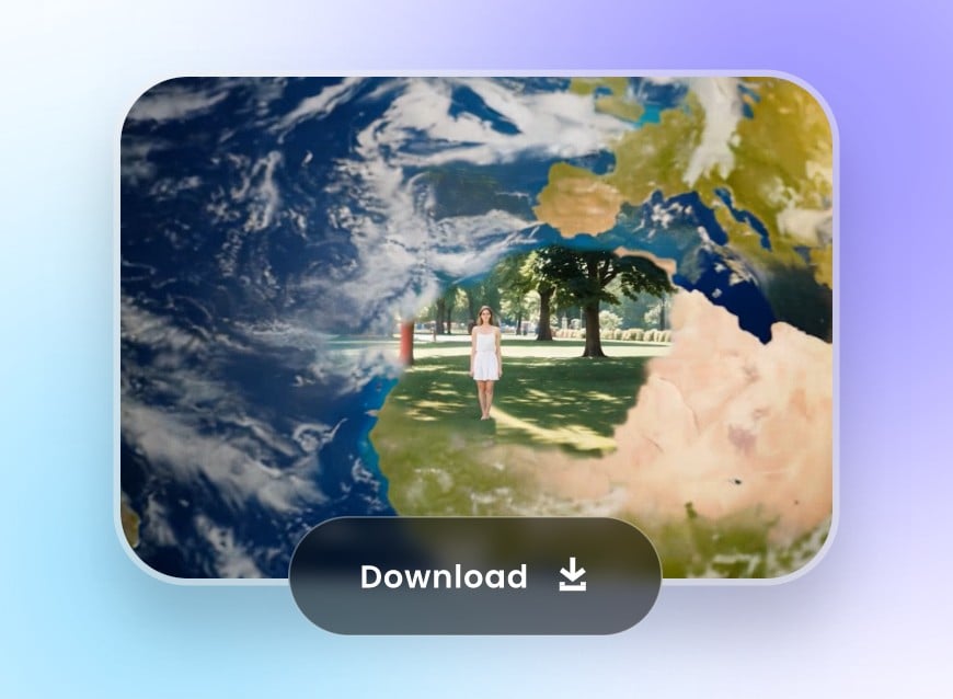 étape 3 télécharger la vidéo à effet de zoom arrière sur la Terre générée par IA avec une qualité réaliste et fluide