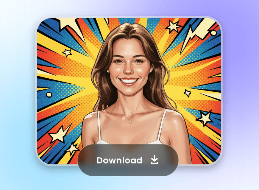 Step 3 download the generated c aricature for free without watermarks