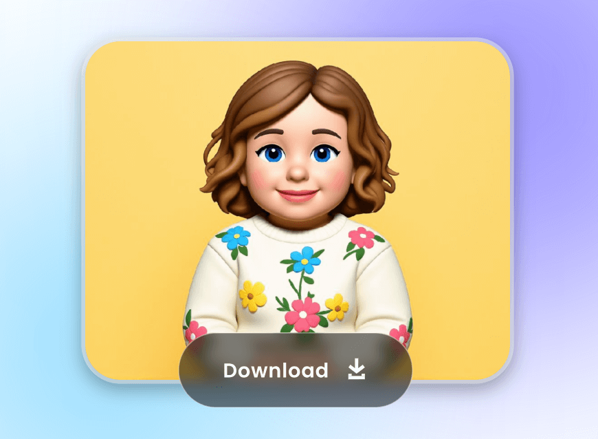 Step 3 download the generated emoji of the little girl