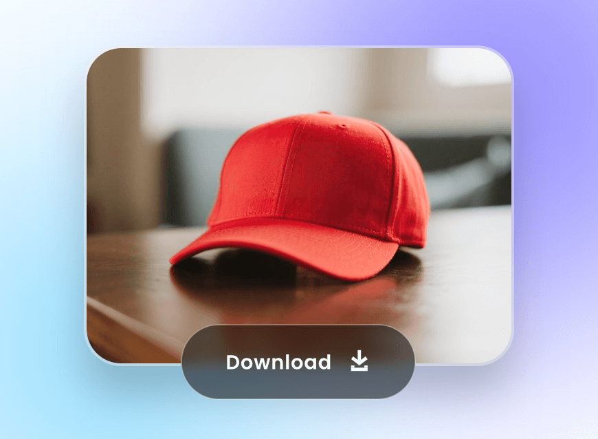 Step 3 download the red bucket hat image without text