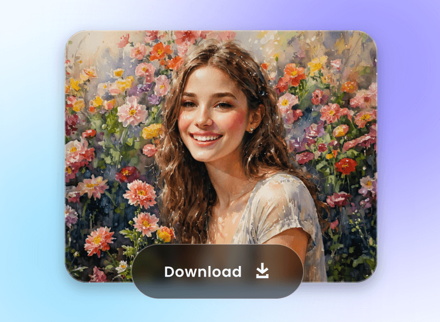 Step 3 download the watercolor style photo without watermark