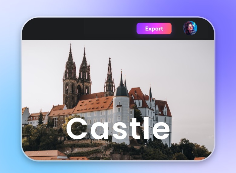 Step 3 for adding text to video export and download
