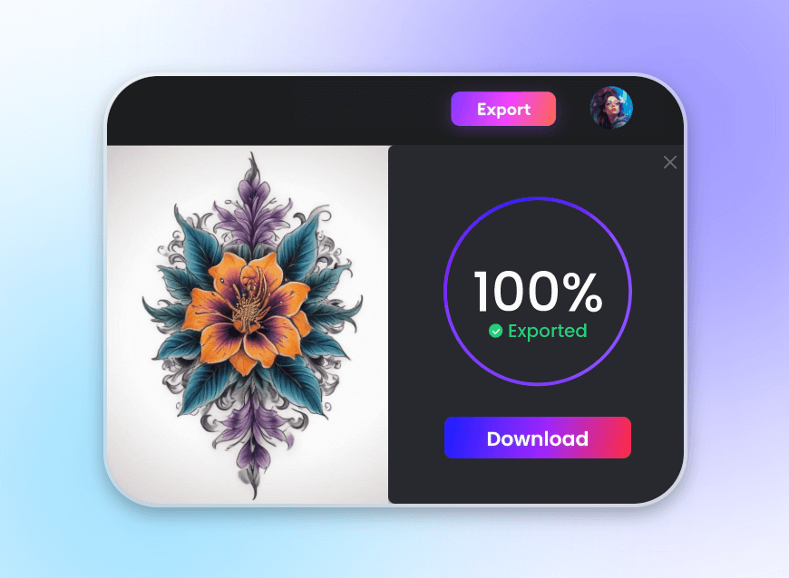 Step 3 for birth flower tattoo generator download the tattoo