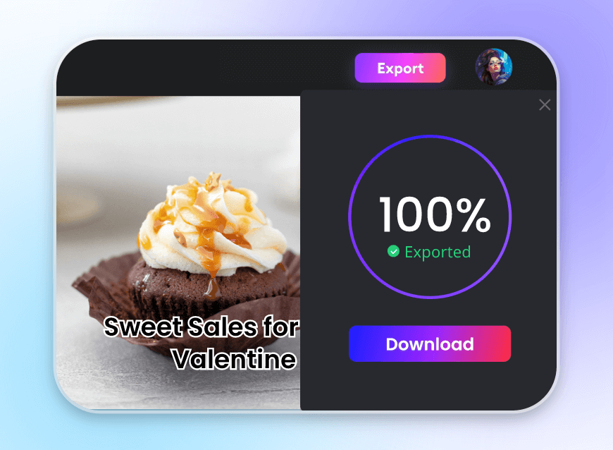 step 3 to download the muffin marketing video
