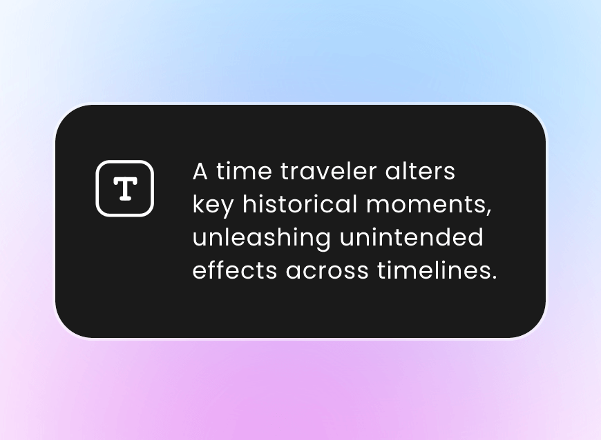 Step one to enter text descriptions to generate video scripts