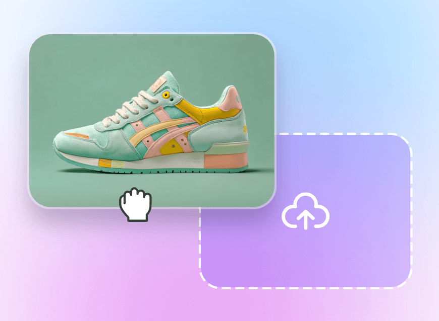 Step one to upload the image you want to make transparent background