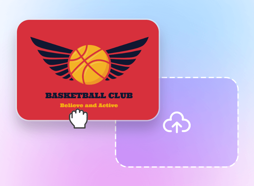 Step one to upload the logo you want to remove background