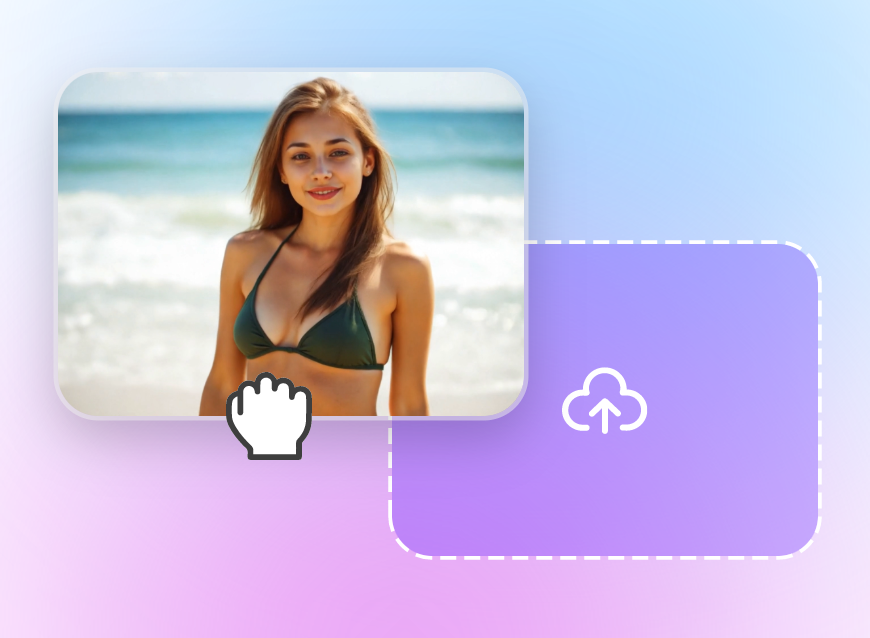 Schritt eins zum Hochladen eines Bildes zum Wackeln der Brust