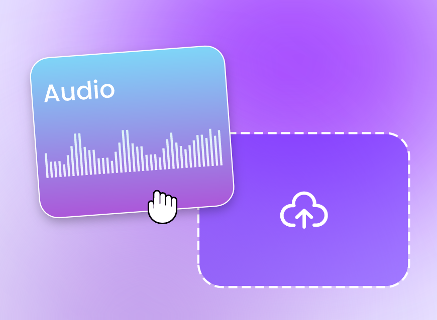 Step one to upload your audio clip