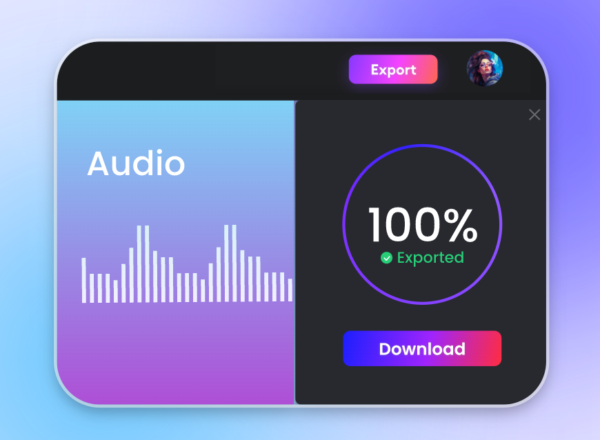Step three to download the edited audio file