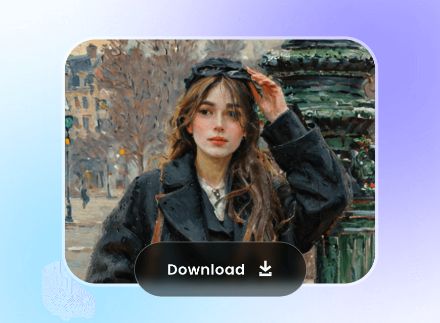 Step three to download the generated painting