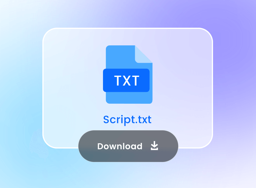 Step three to download your ai scripts in txt fomat