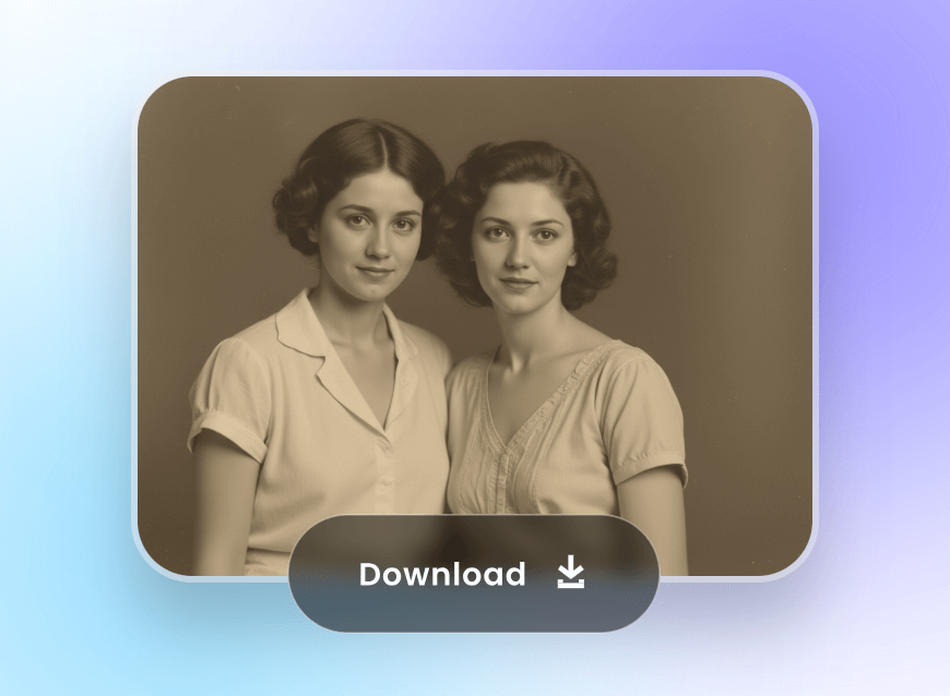 Step three to preview and download the photo after restoration