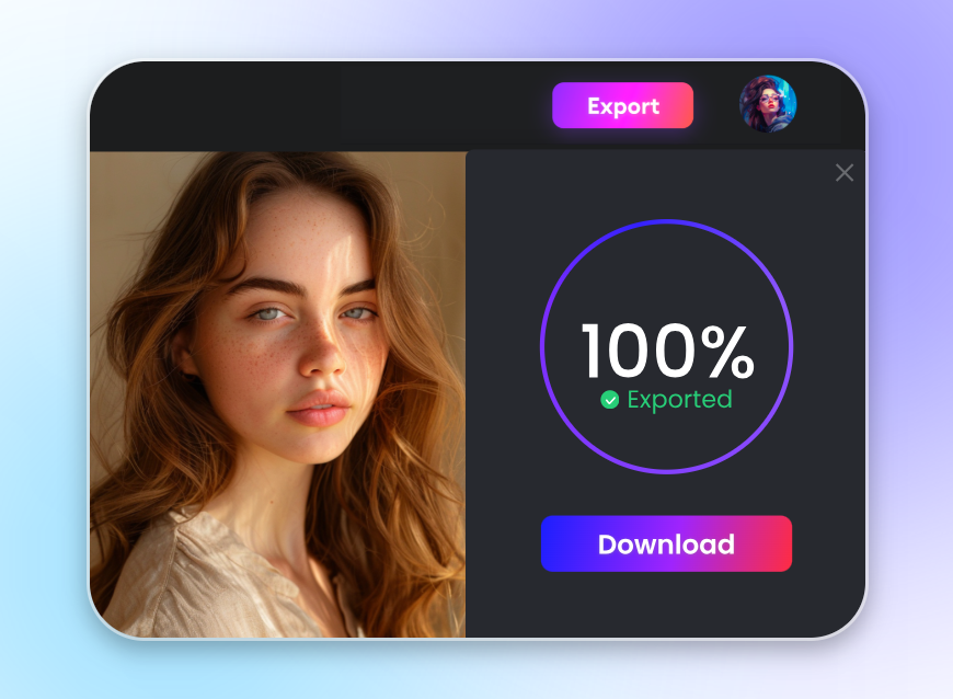 Step three to preview and download