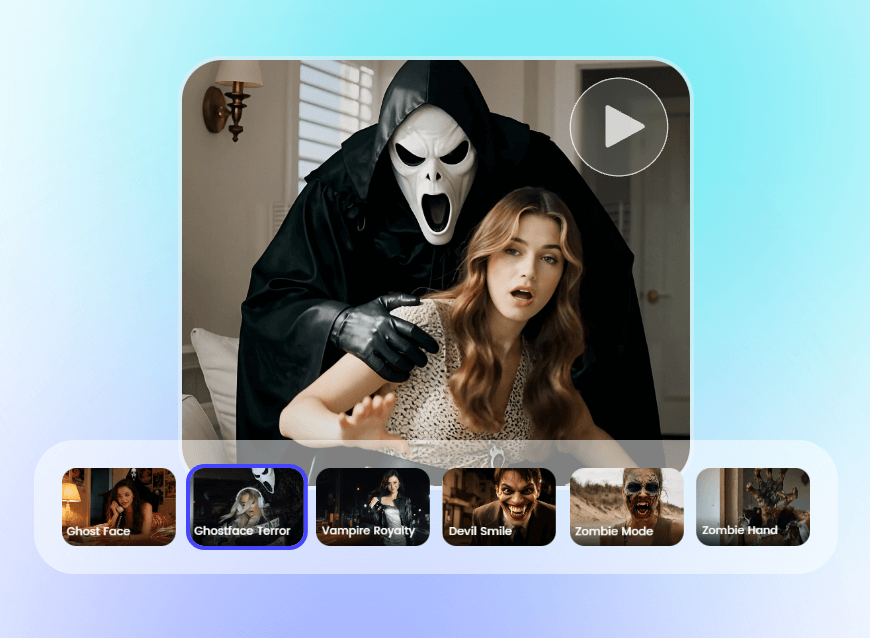 Step two choose a halloween filter on clipfly