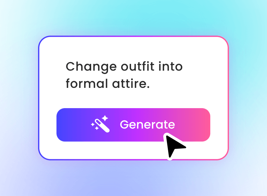 Step two enter text prompt to generate professional suit