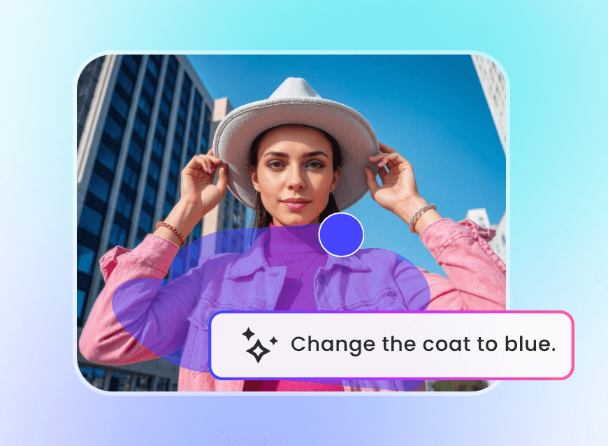 Step two paint the area you want to edit and enter text prompt