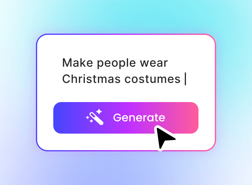 クリスマスフィルターのプロンプトを入力するステップ2