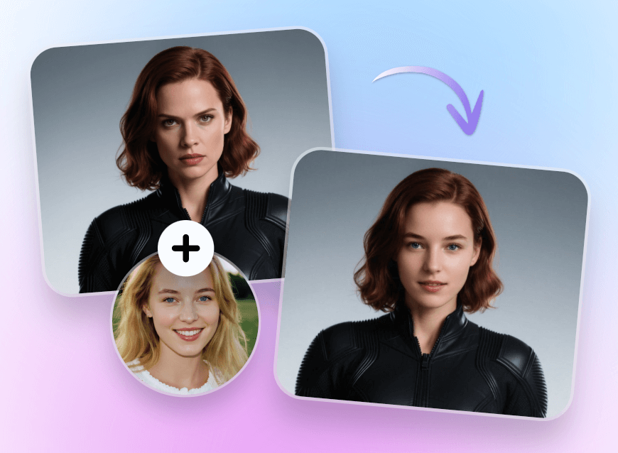 Step two to input the face you want to swap on the first image