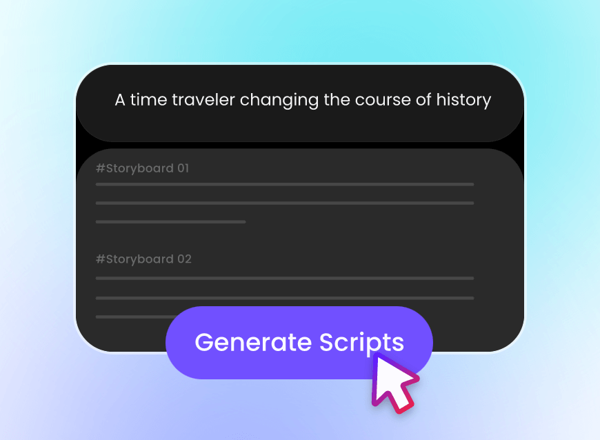 Step two to start generating video scripts with ai