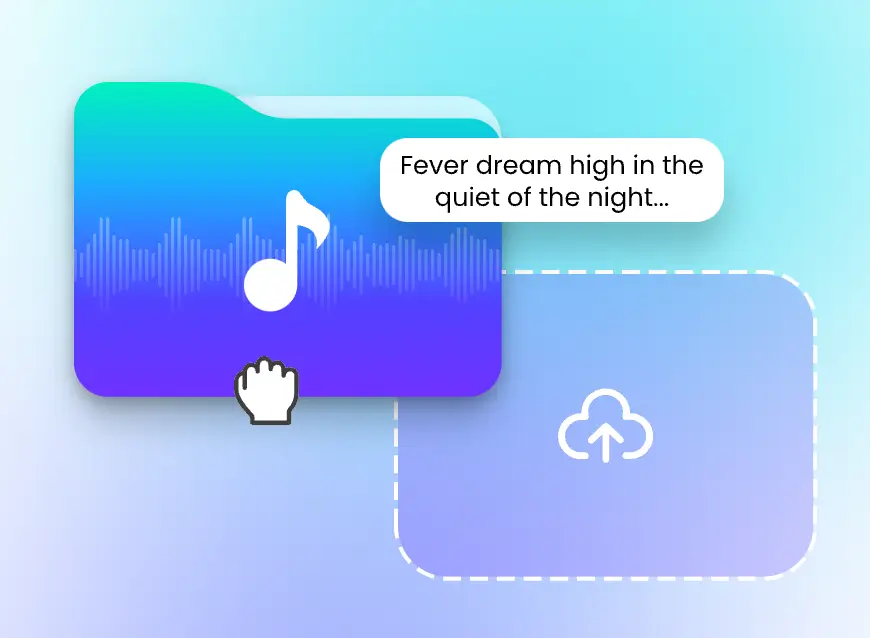 Step two upload a music file of an english song