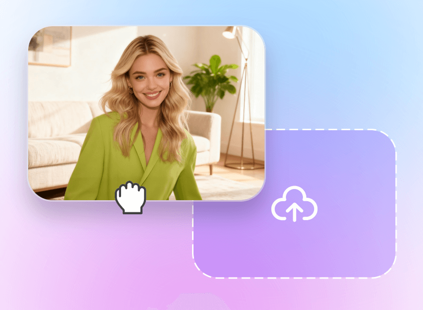 Step1 upload a portrait featuring a blonde hair woman