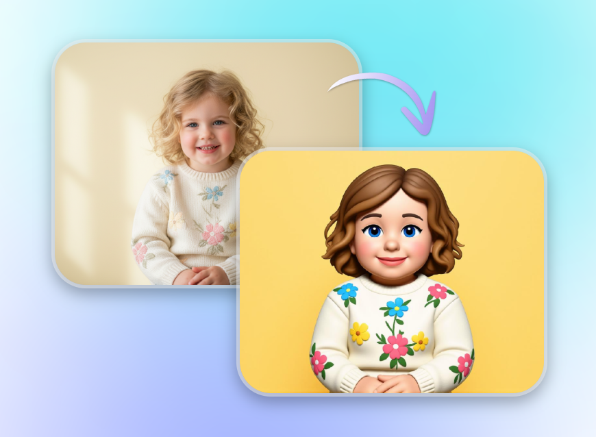 Step2 turn the baby into a cute emoji