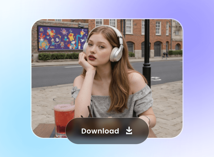 Step3 download the image of the fashion girl