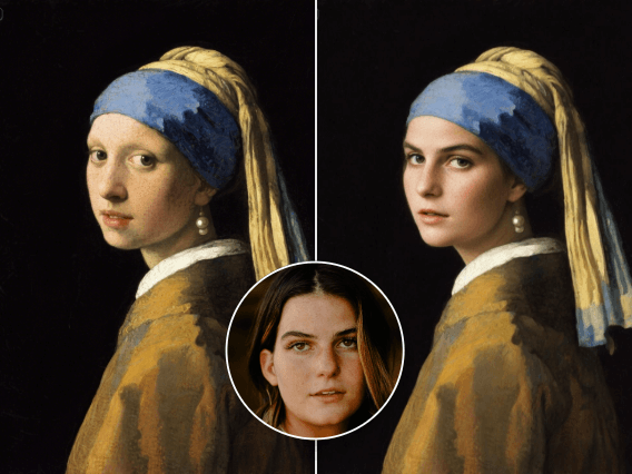 Swap face to famous painting