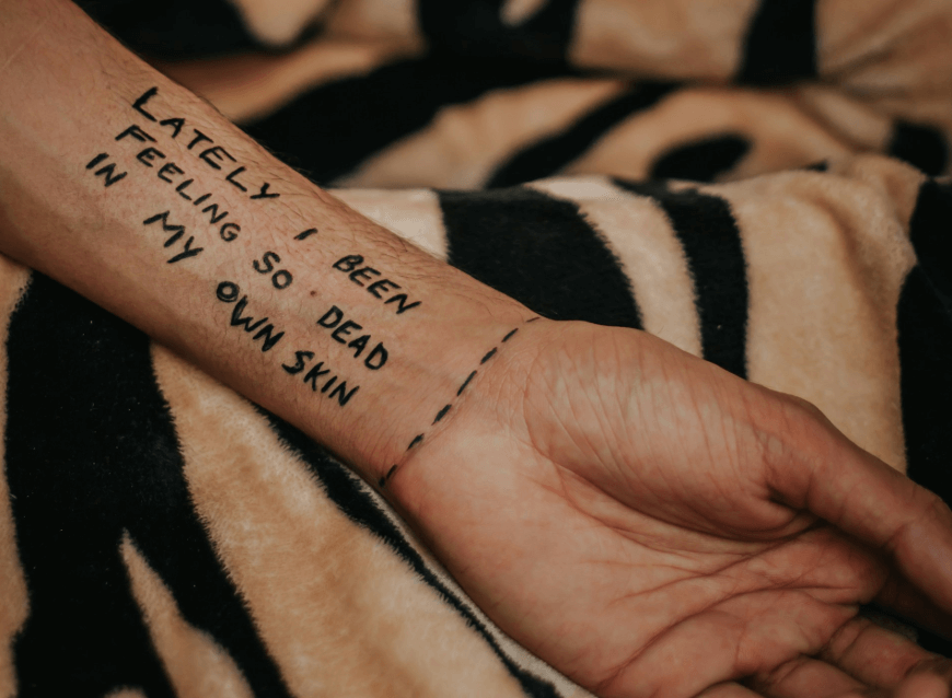 Ideias para tatuagens de texto