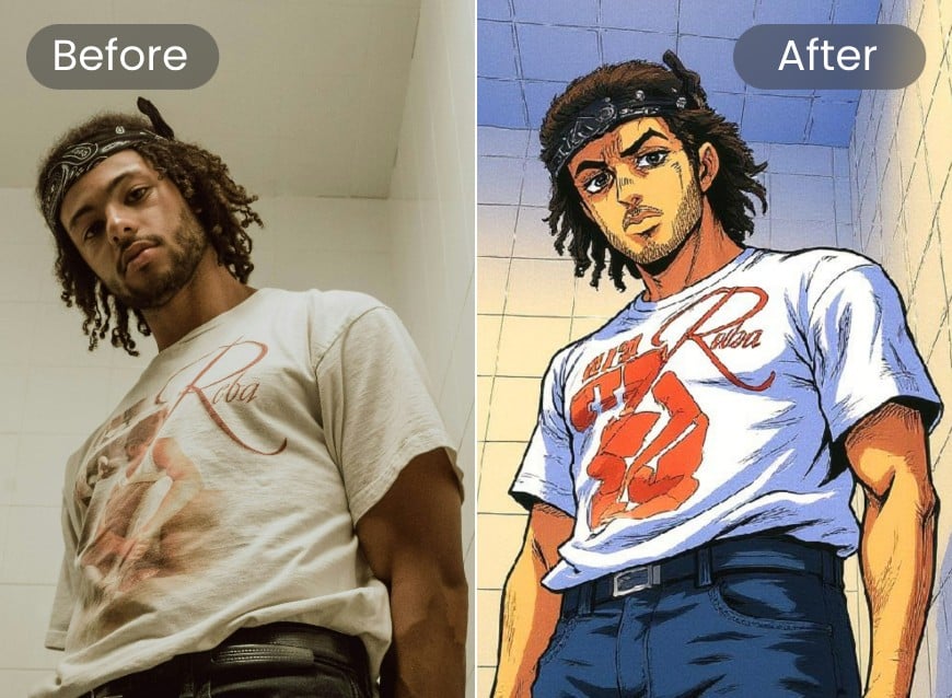 Transfer an image into JOJO style