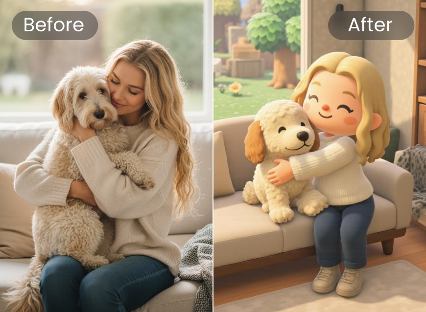 Transfer an image into animal crossing style