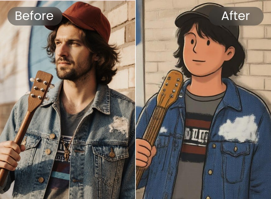 Transfer an image into simple cartoon style