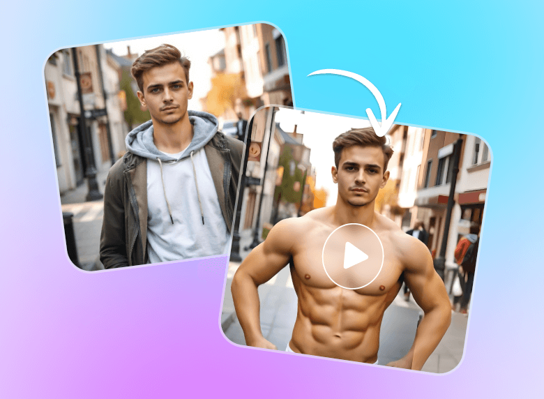Transforme uma foto estática de um garoto bonito em um vídeo de crescimento muscular com IA