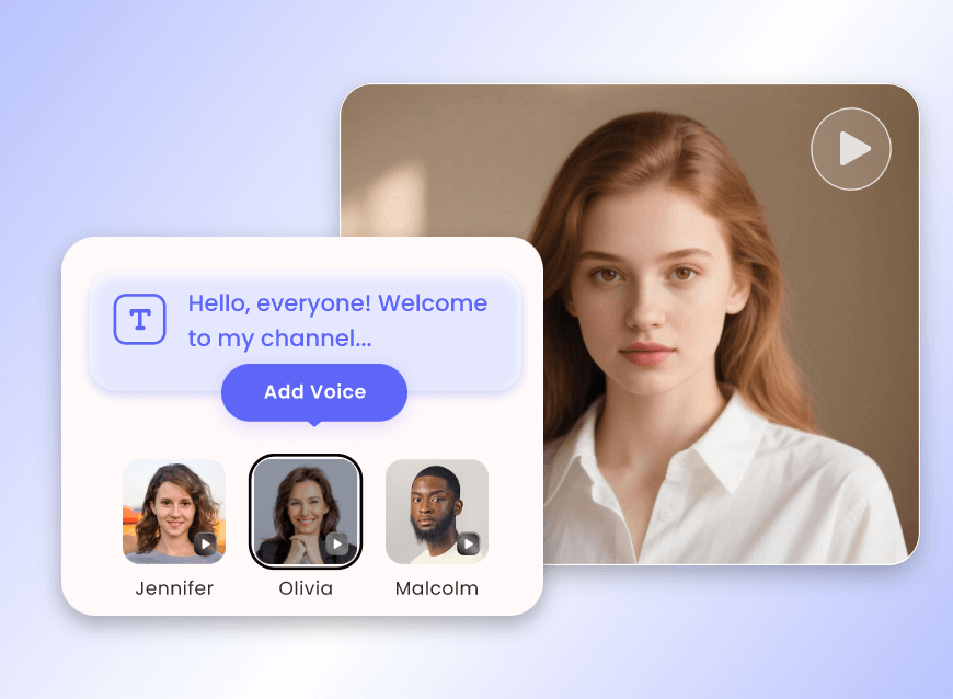 Turn a brown hair lady into a talking avatar