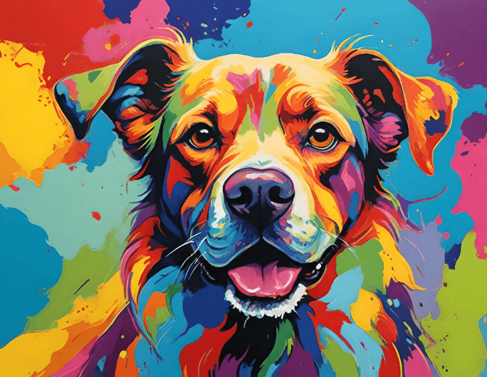 Turn a dog picture to digital painting