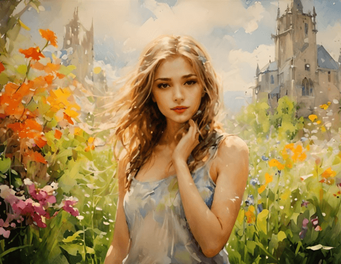 Turn a girl picture to watercolor