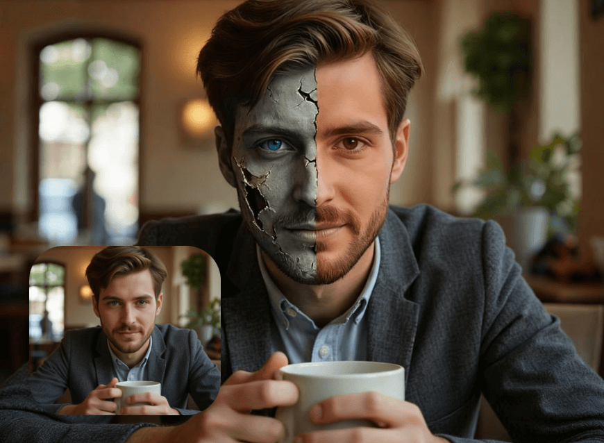 Turn a man into a half zombie half human