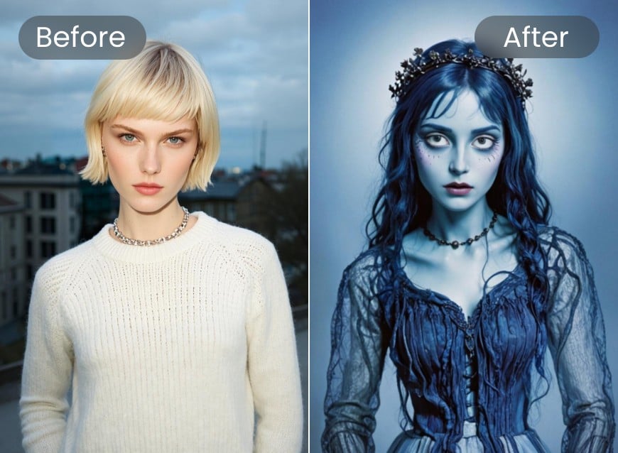 transformer une femme en mariée cadavre