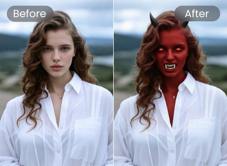 transformer une photo avec filtre demon