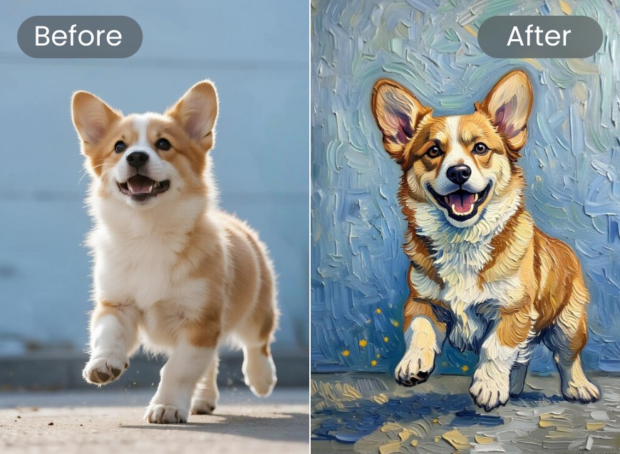 Turn an image into van gogh oil painting