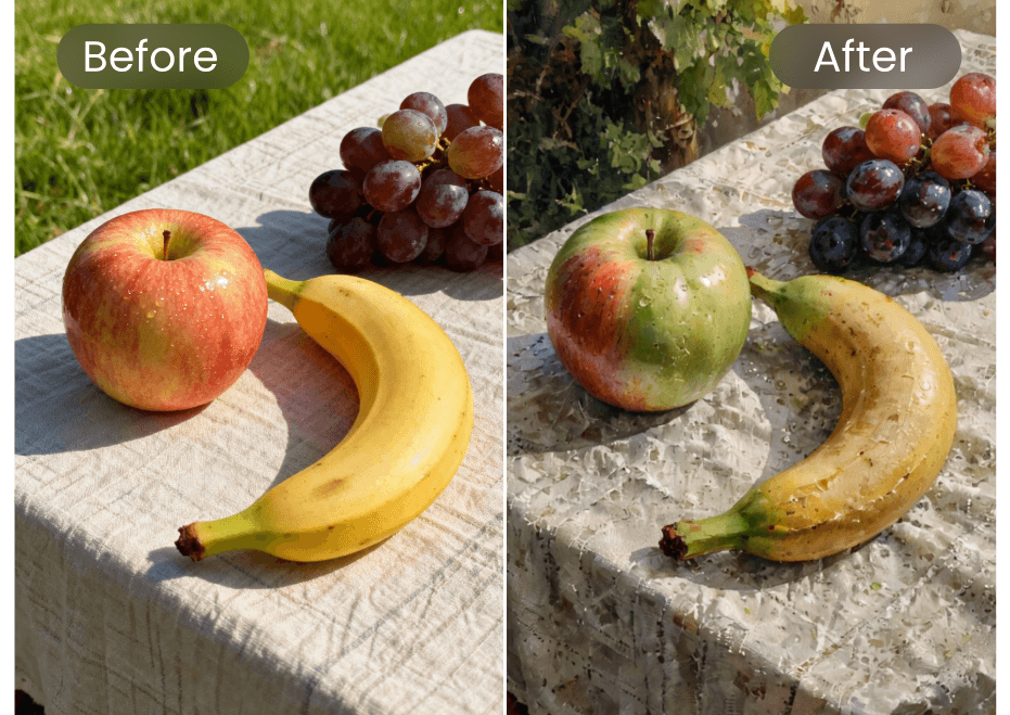 Turn fruit image into watercolor painting online for free