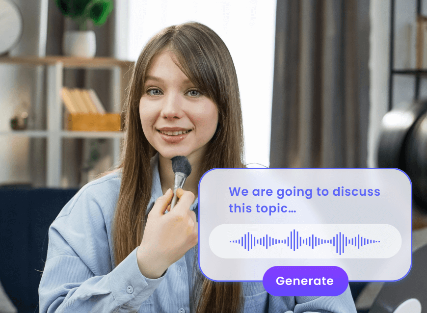 Turn text into speech and add it to a video of a promo video