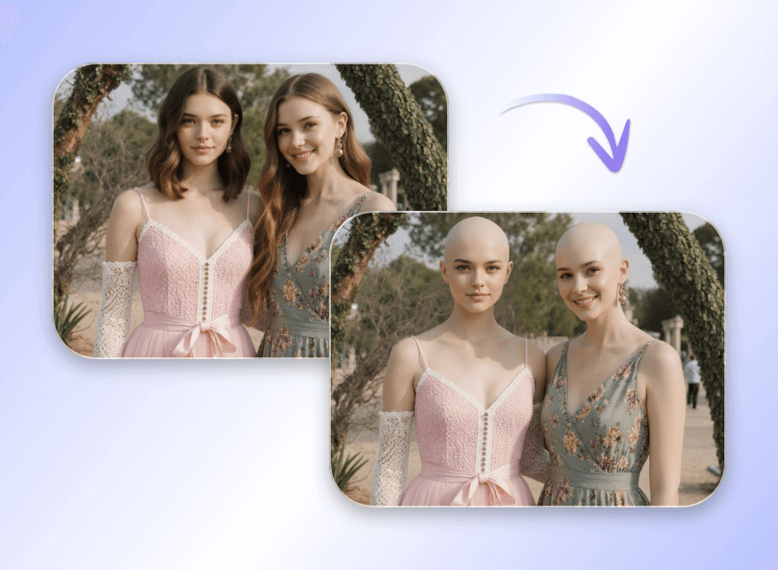 Turn two friends bald