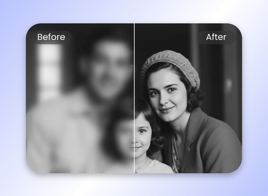 Unblur old photos sharpen details