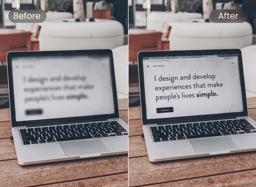 Den Text in einem Screenshot mit Clipfly schärfen und wieder sichtbar machen