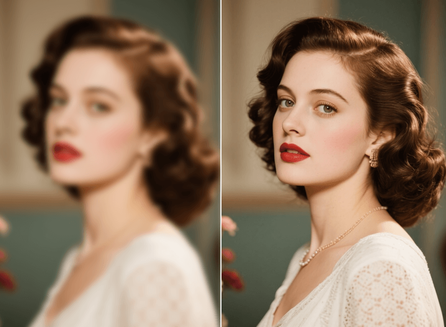 Desfocar a imagem de uma mulher