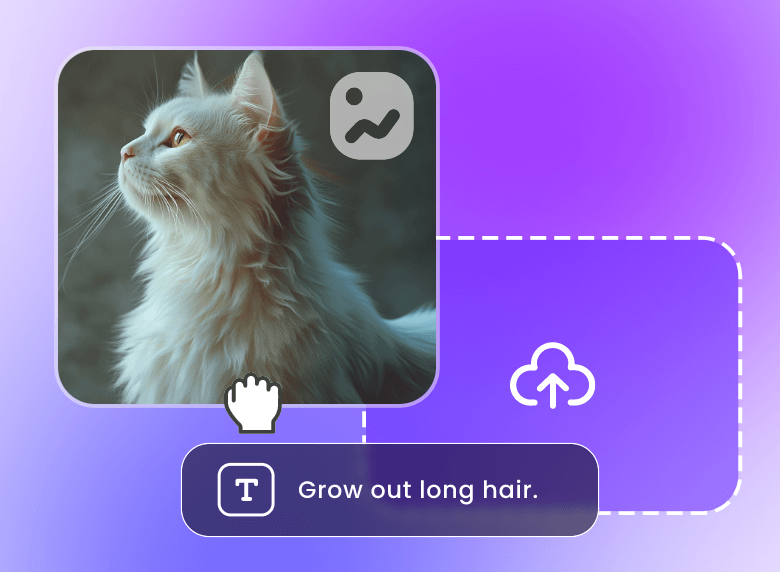 Upload a cat image to clipfly ai hair growth generator